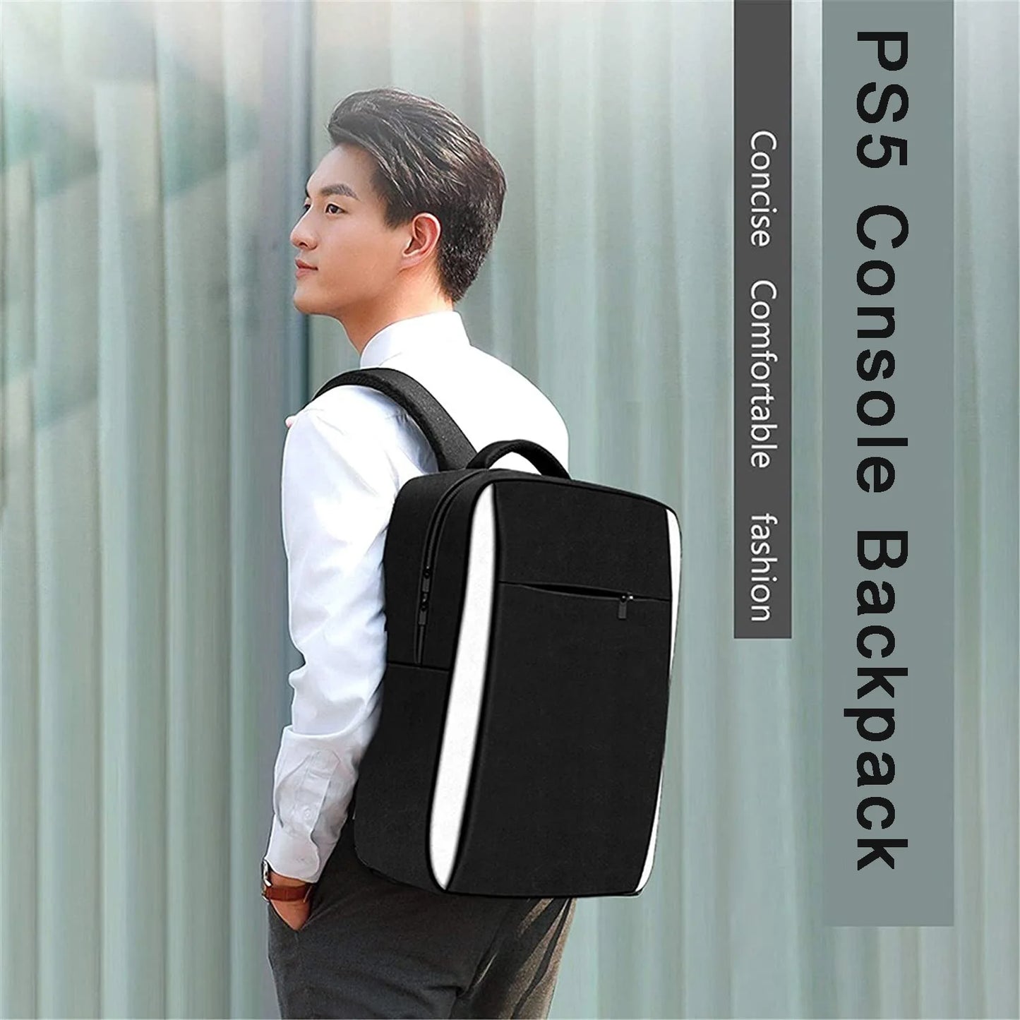 Console Backpack For PS5,Large Capacity Travel Carrying Case ,PSS SLIM torage Bag Controllers, Headset,Game Discs Accessoriess