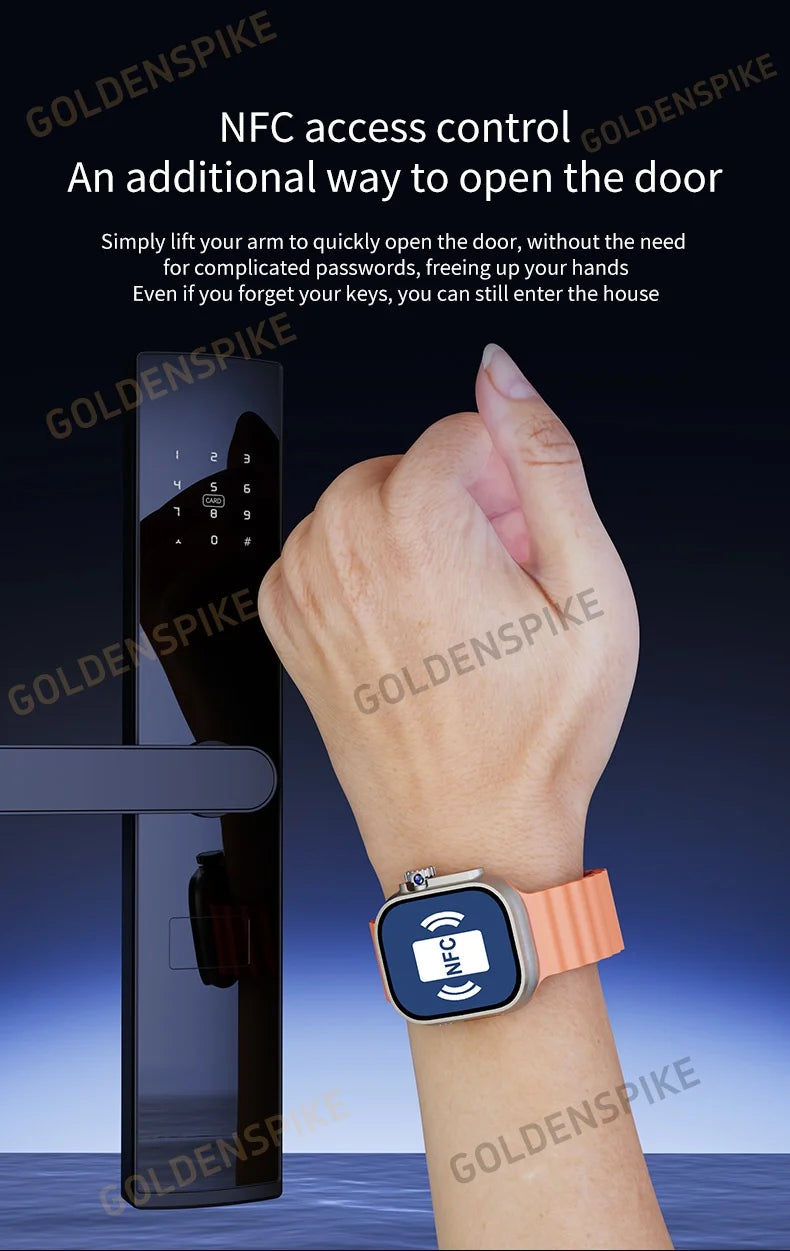 DW100 Pro Smartwatch Fingerprint Unlock control Smart Watch 256GB Storage ROM Free Download App WIFI GPS WIFI 2.29inch Amoled