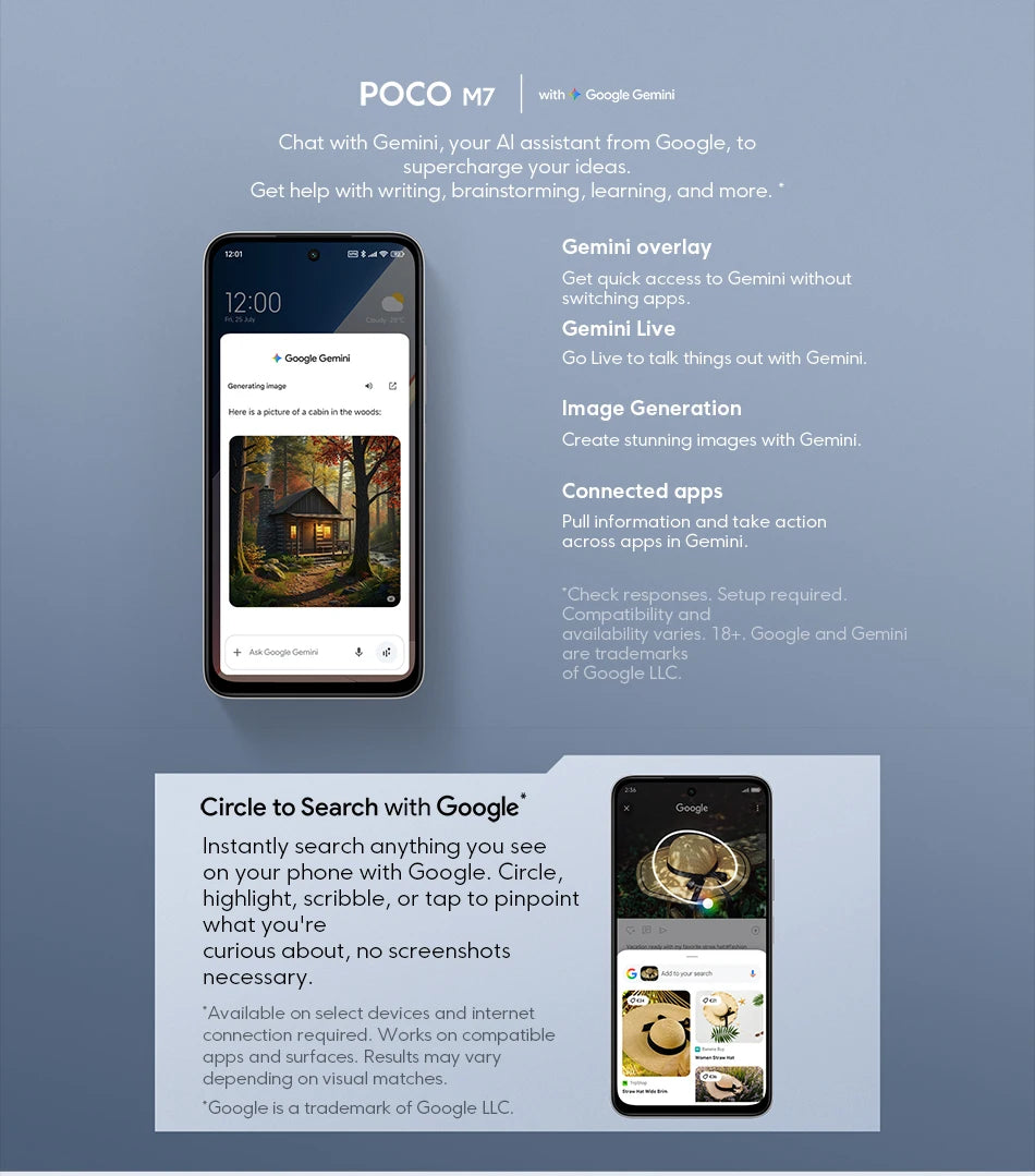 POCO M7 Global Version Smartphone 128GB 256GB Snapdragon 685 7000mAh battery Immersive 6.9" FHD+ Display NFC 33W Charging