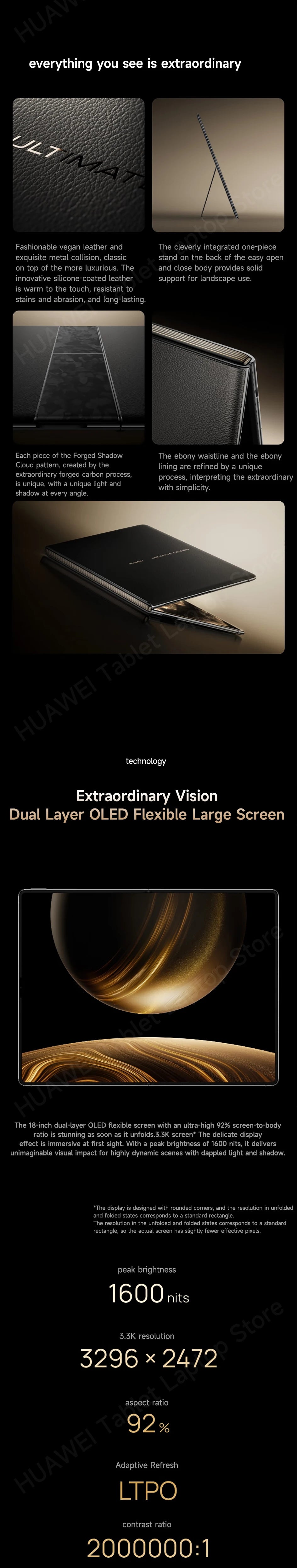 2025 HUAWEI MateBook Fold ULTIMATE DESIGN HarmonyOS 5 18-inch Mattepaper Touchscreen Laptop OLED 1440Hz Folding Computer