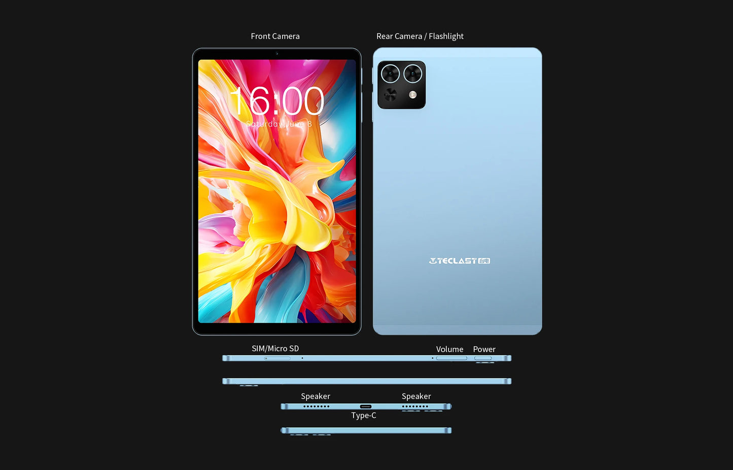 Teclast T50 Mini Tablet 8.7" 120Hz Display MTK Helio G99 20GB RAM (8+12 Virtual) 128GB ROM Android15 Tablets Support 4G Dual SIM