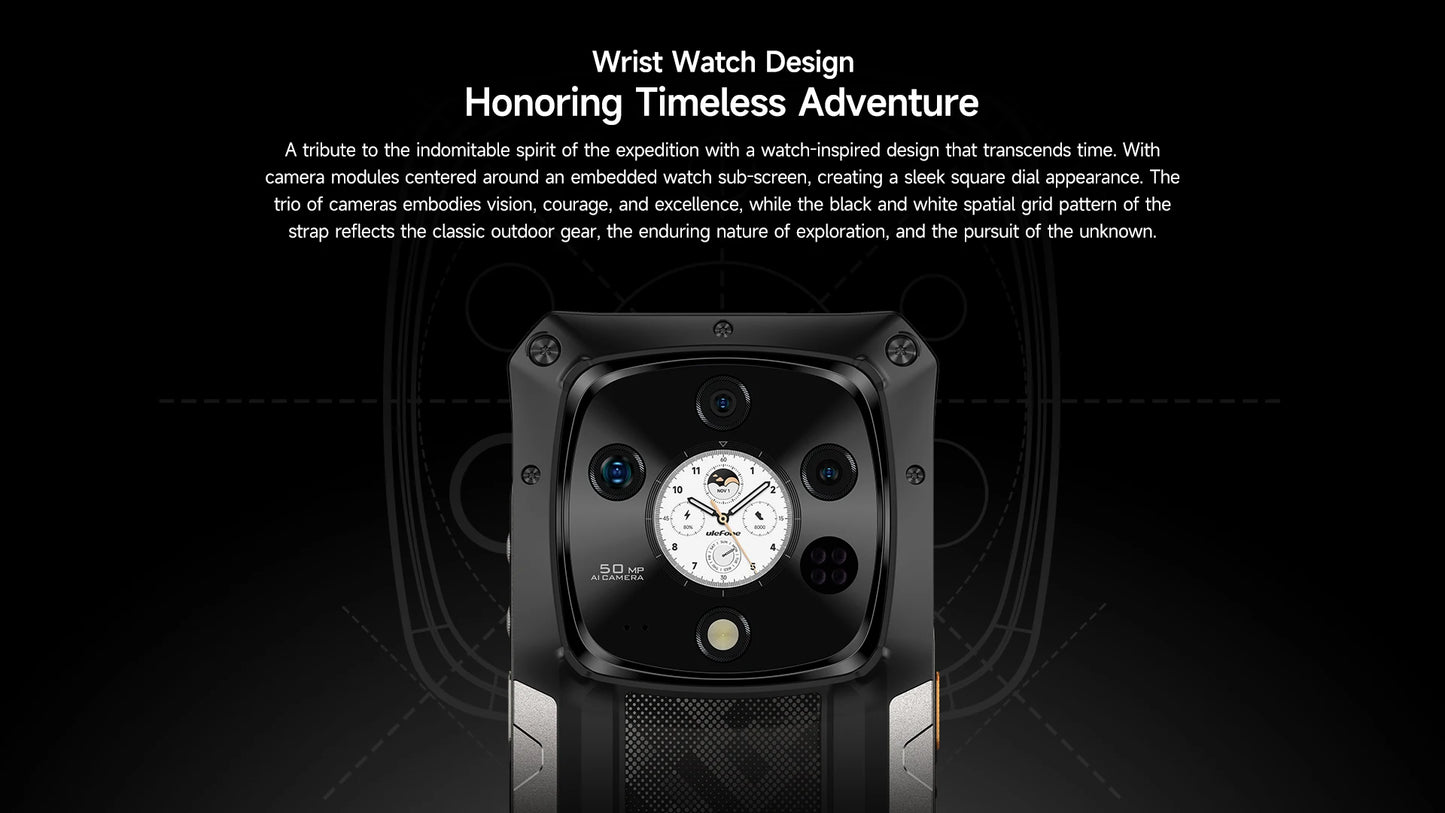 Ulefone Armor 28 Pro 5G AI Rugged Phone 512GB ROM Smartphone 120W MTK Dimensity 7300 10600mAh 6.67”AMOLED 64MP Mobile phone