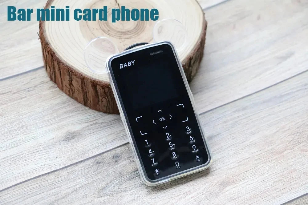Unlocked Super Mini Card Mobile Phone 1.77 Inch 2G GSM Single SIM MP3 Telephone Bluetooth Dialer FM Blacklist Student CellPhones