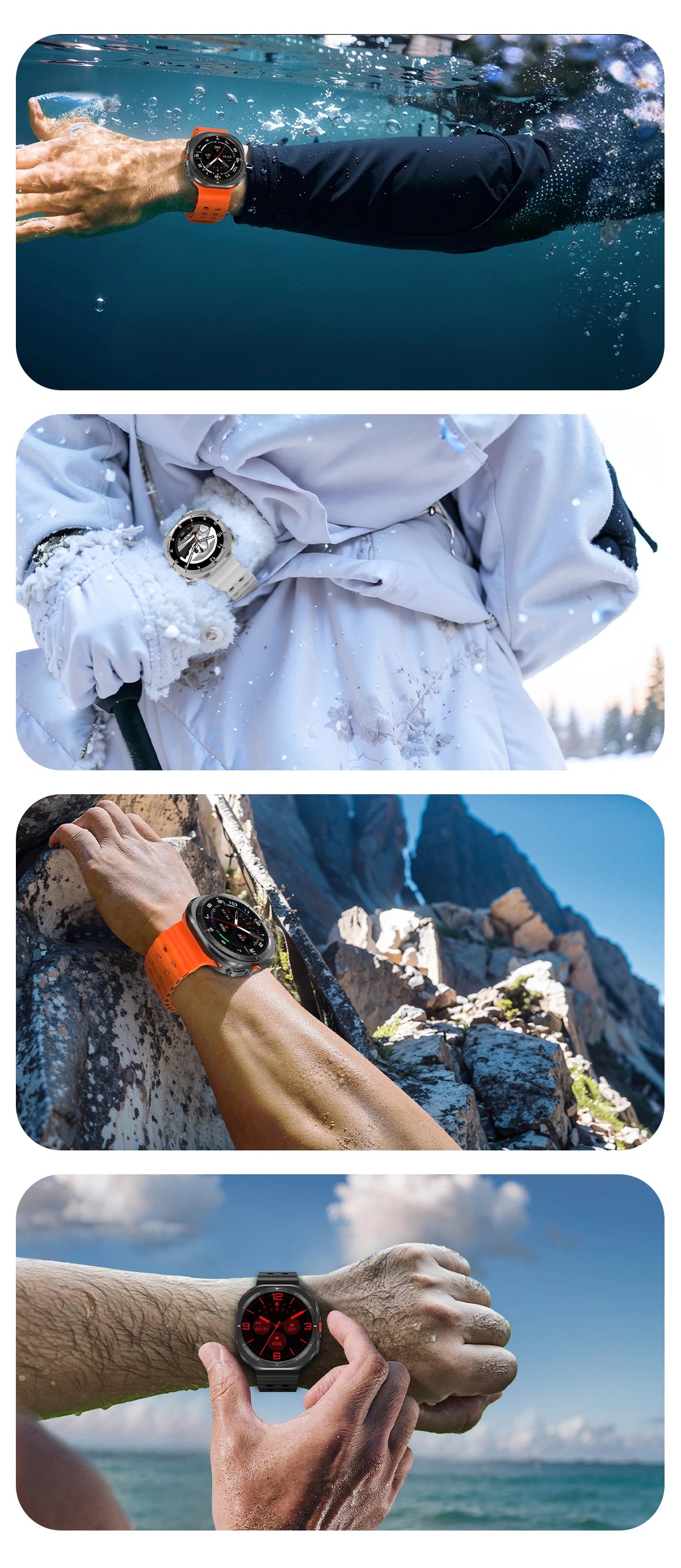 2025 New Watch 7 Ultra Smart Watch Men 32GB Memory 3D Video Display Sports SmartWatch GPS NFC Compass Blood oxygen Smartwatch