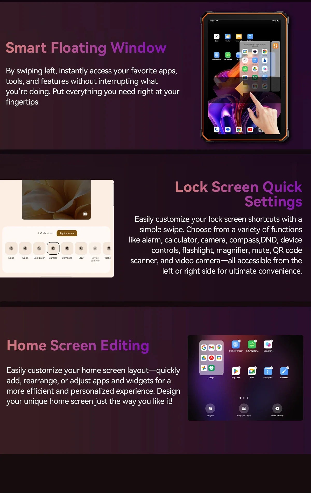 Blackview Active 10 Pro 5G Rugged Tablets 11" FHD+ Display 12GB 256G/512GB Android 14 30000mAh Battery 108MP Camera MTK 7300