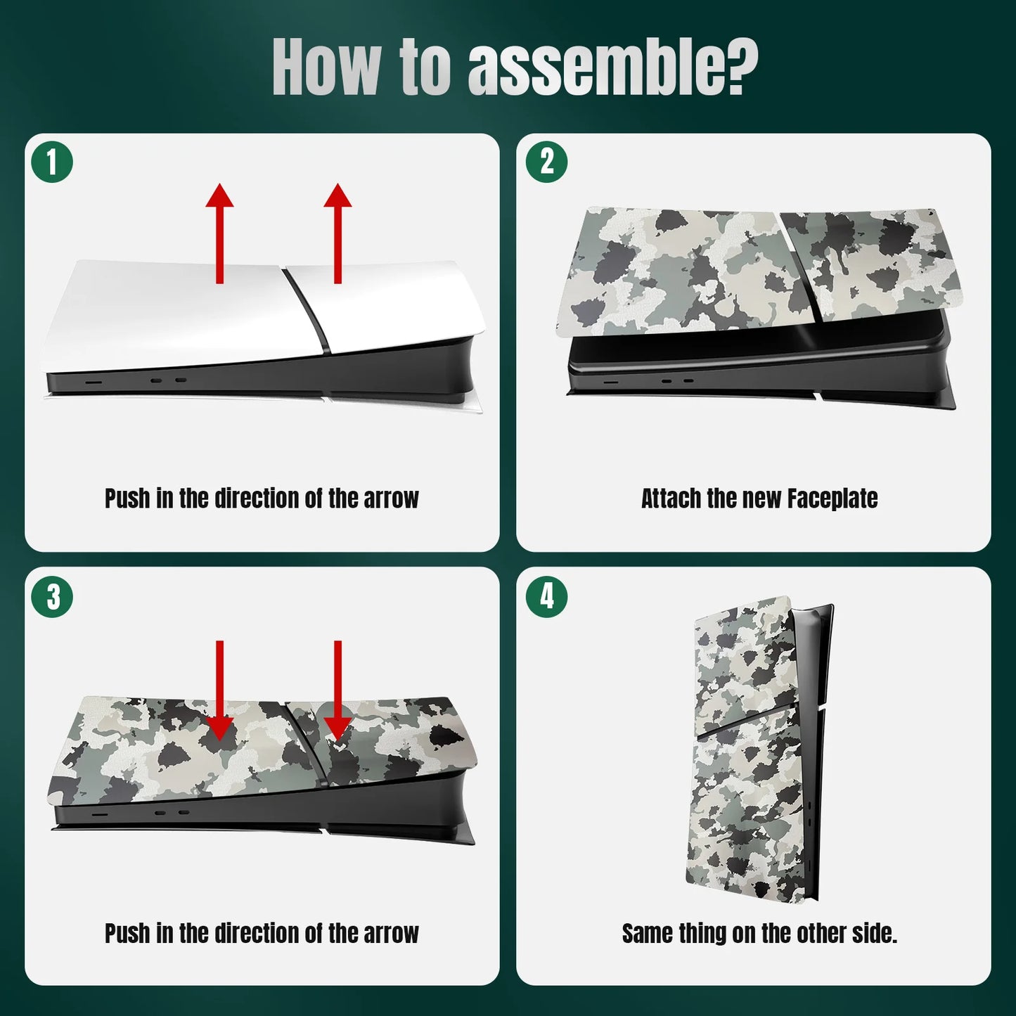 Digital Edtion Hard ABS Plastic Replacement PS5 Slim FacePlate Cover Shell Skin Case Accessories for Playstation 5 Slim Plates