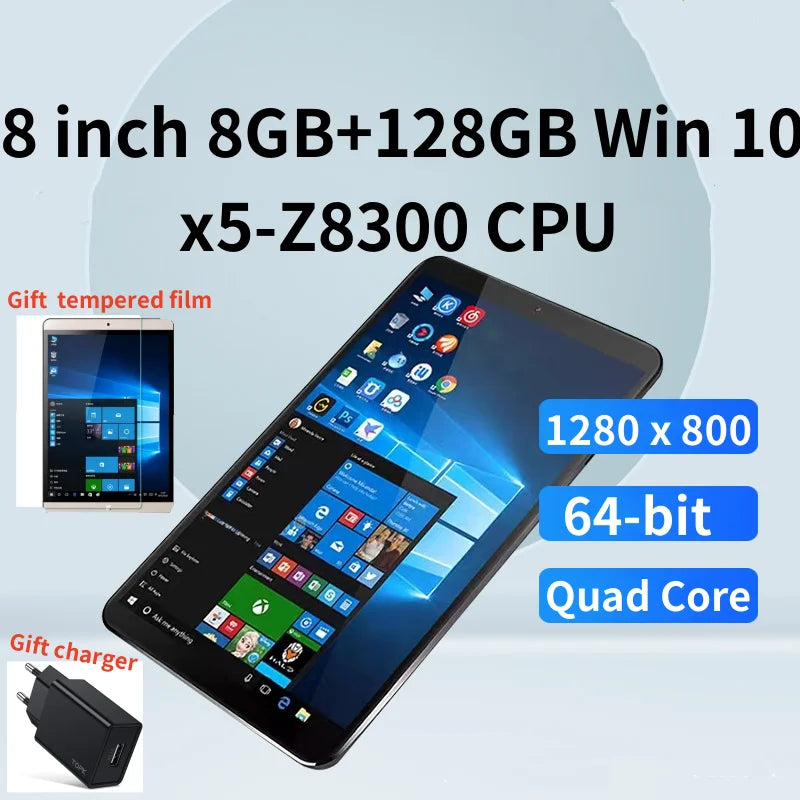 Top Sales AR10 Windows 10 Tablet PC 10 INCH 8GB RAM 128GB ROM x5-Z8300 CPU 64-Bit Quad Core 1920 x 1200 IPS Screen Dual Cameras