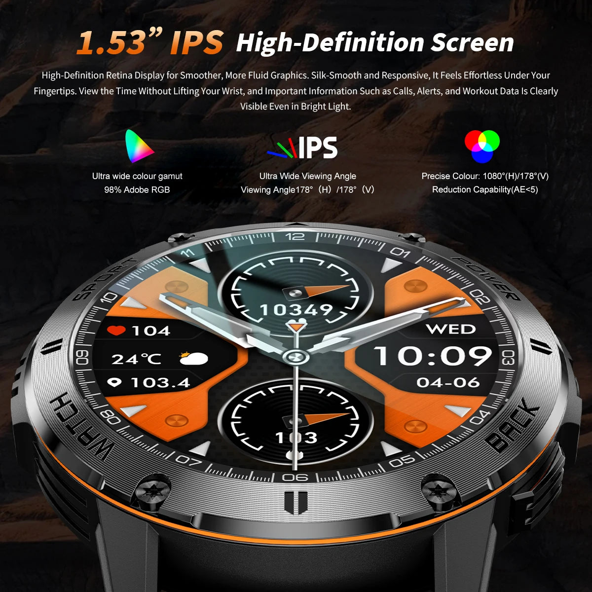 LIGE Outdoor Military Smart Watch Men 1.53" AMOLED Screen GPS trackr Waterproof Bluetooth Call Sports Braceletes For Android IOS