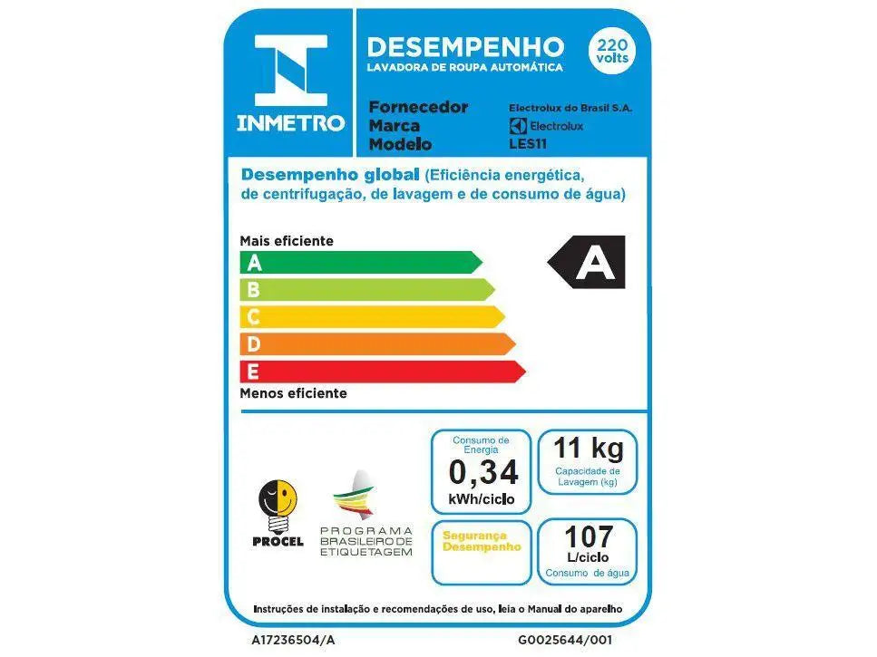 Clothes Washer Electrolux Essential Care LES11 Top Load 11kg 10 Washing Programs-220V