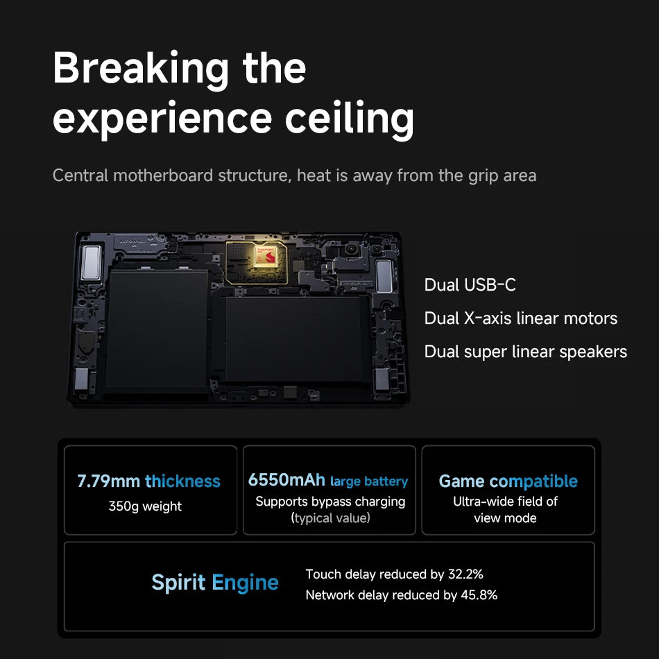 Lenovo Legion Y700 2025 256GB 512GB RAM Snapdragon 8 Gen 3 8.8" LCD Screen 165Hz 6550 mAh Battery Android 14 Gaming Tablet PC