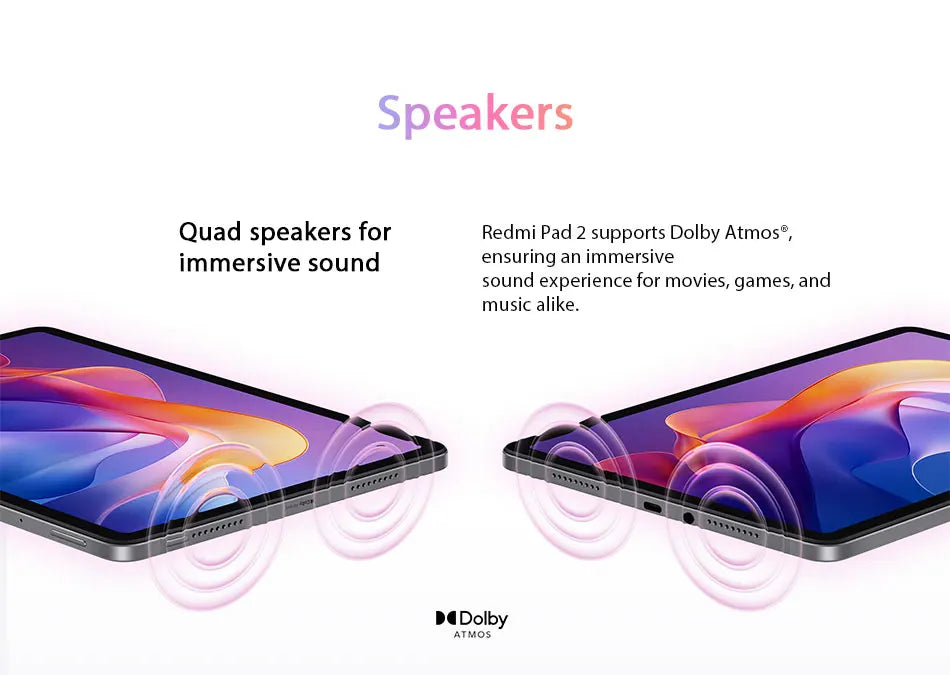 Xiaomi Redmi Pad 2 Global Version 11" 2.5K Crystal-clear Display Advanced Helio G100-Ultra 18W Fast Charging 9000mAh Battery