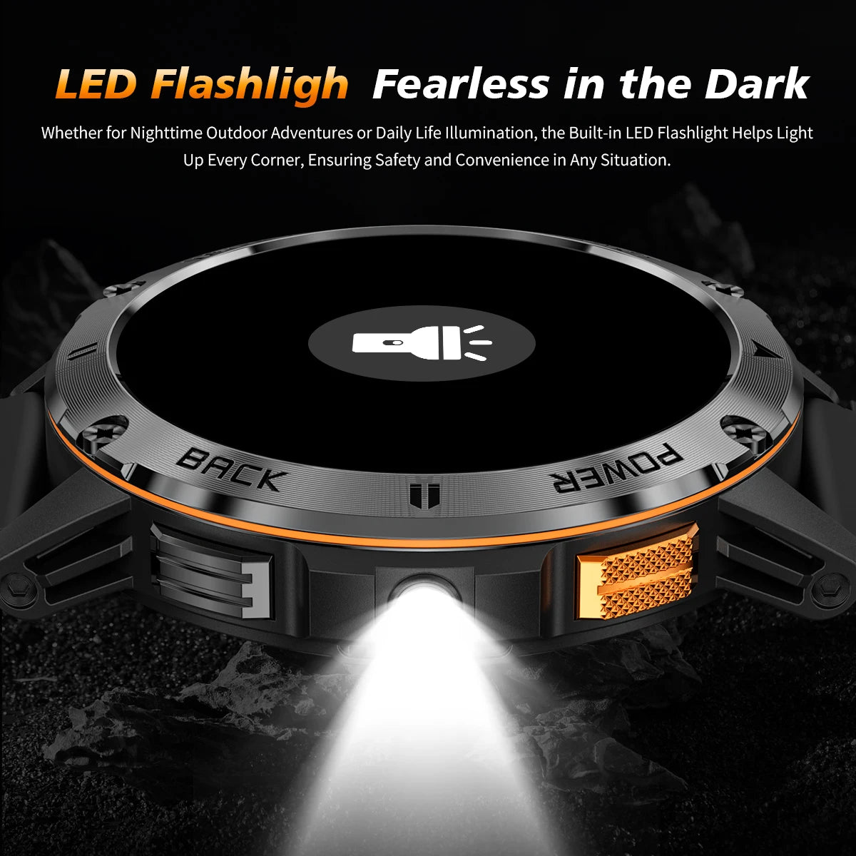 LIGE Outdoor Military Smart Watch Men 1.53" AMOLED Screen GPS trackr Waterproof Bluetooth Call Sports Braceletes For Android IOS