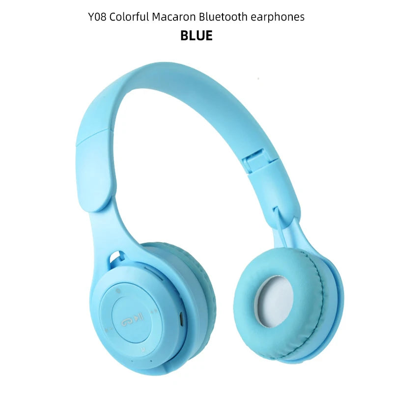 Kids Headphones Wireless Bluetooth Earphones Stereo Foldable Helmets Gaming Headsets Over-ear Headphones for Android ios Music