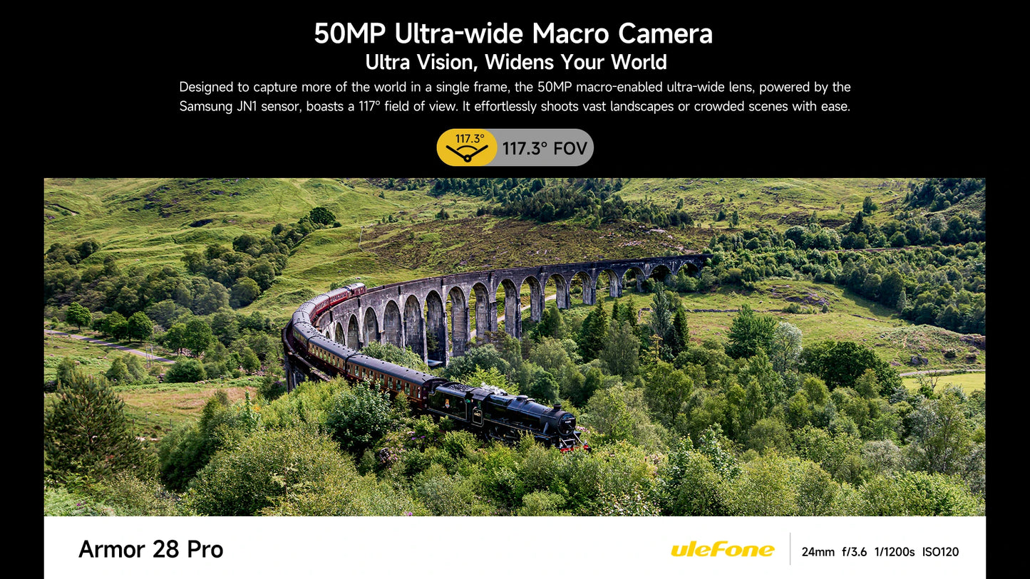 Ulefone Armor 28 Pro 5G AI Rugged Phone 512GB ROM Smartphone 120W MTK Dimensity 7300 10600mAh 6.67”AMOLED 64MP Mobile phone