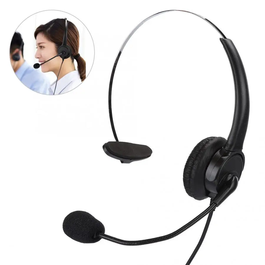Headset Telephone Monaural Headset Landline Phone Headphone with Microphone for Home Use Auriculares Wired Headset for Handle