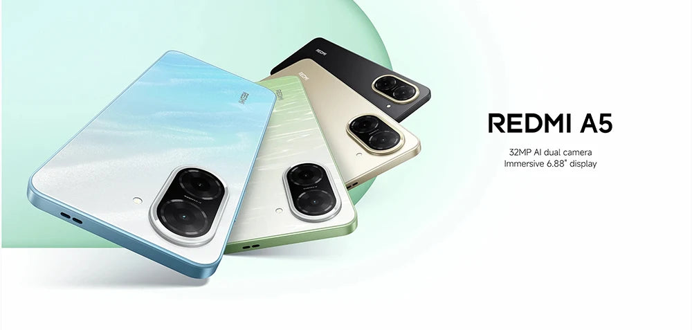 Global Version Xiaomi Redmi A5 Smartphone 32MP AI dual camera 6.88 "120hz Display Seite Finger abdruck 5200mah Schnel
