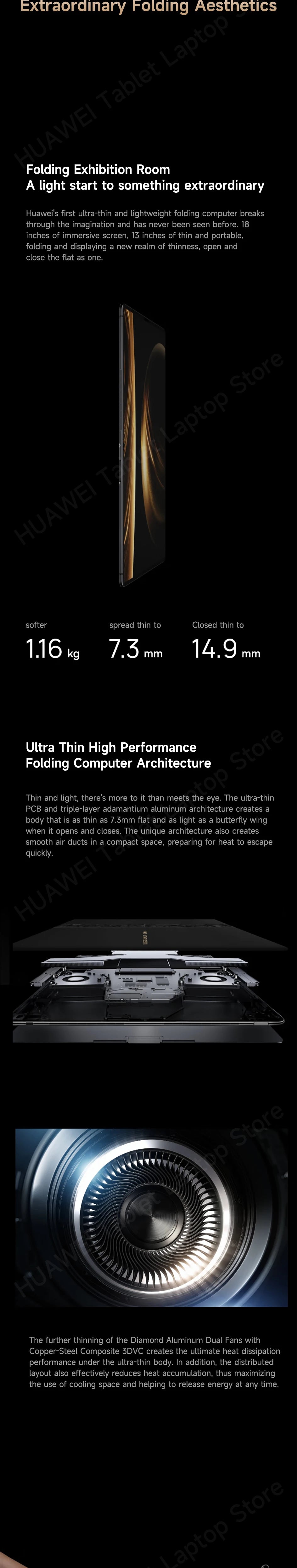 2025 HUAWEI MateBook Fold ULTIMATE DESIGN HarmonyOS 5 18-inch Mattepaper Touchscreen Laptop OLED 1440Hz Folding Computer