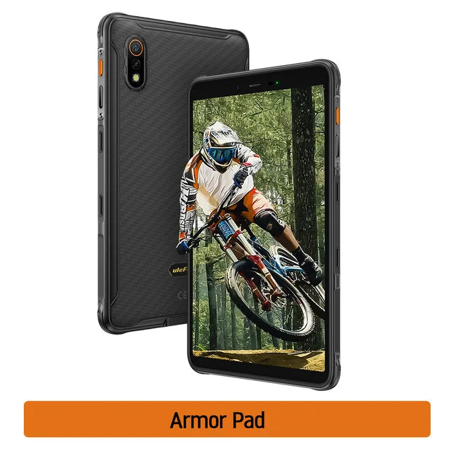 Ulefone Armor Pad Rugged Tablet 4GB RAM 64GB ROM 7650mAh 8.0'' HD+ Display 4G Android 12 Tablet Phone IP68/IP69K 13MP Camera