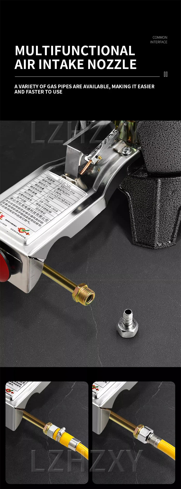 Low-pressure Fierce Fire Gas Stove Commercial Single-hole Liquefied Gas Burner for Hotel Restaurant Energy-saving Gas Cooktop