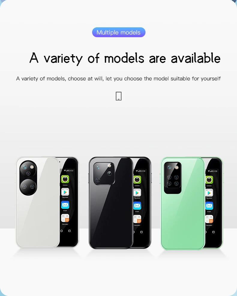 SOYES XS13 Mini Android9.0 Cellphone 2GB RAM 16GB ROM Dual SIM TF Card Slot 5MP Camera Google Play Store Small Smartphone Gifts