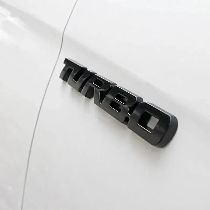 Car Sticker Turbocharged Turbo Metal Alloy 3D Badge Car Modification Accessories Rear Marked Side Marking Decorative Car-Sticker