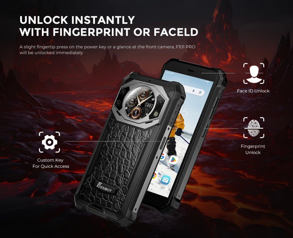 Fossibot F101 PRO Robust 120Hz 5,45 inch Screen 8GB + 128GB 10600mAh 18W Fast Charging Android13 Mobile Phone