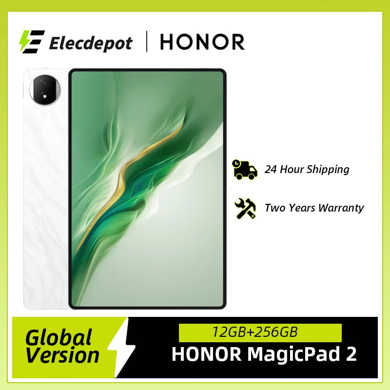 Global Version HONOR MagicPad 2 tablet android 12.3" OLED Screen Snapdragon 8s Gen 3 CPU 13MP Rear Camera 10050mAh Battery