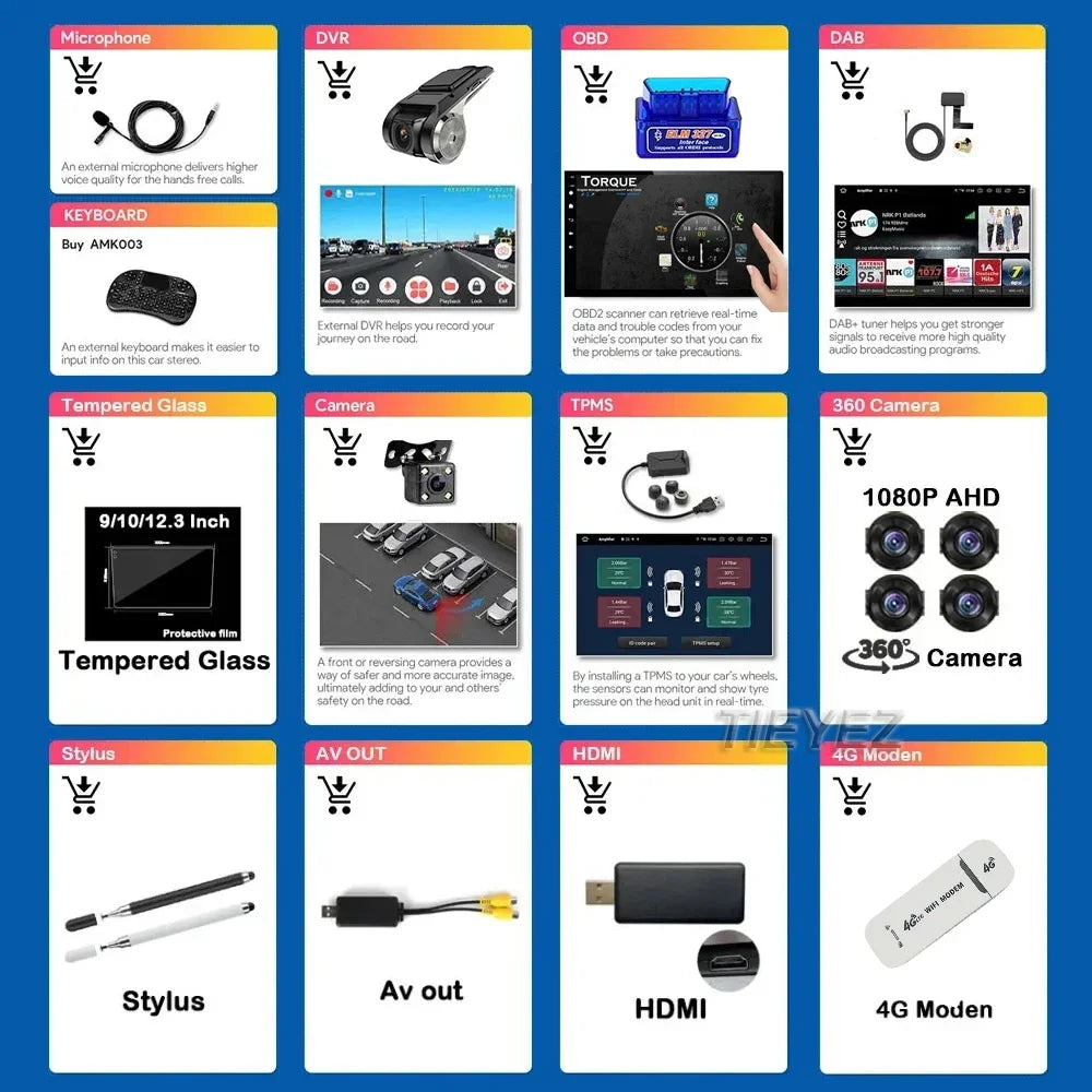 Android 15 Car Radio For Suzuki Swift 2003 - 2006 2007 2008 2009 2010 Multimedia Player Stereo Carplay AUTO Head Unit WIFI 4G BT