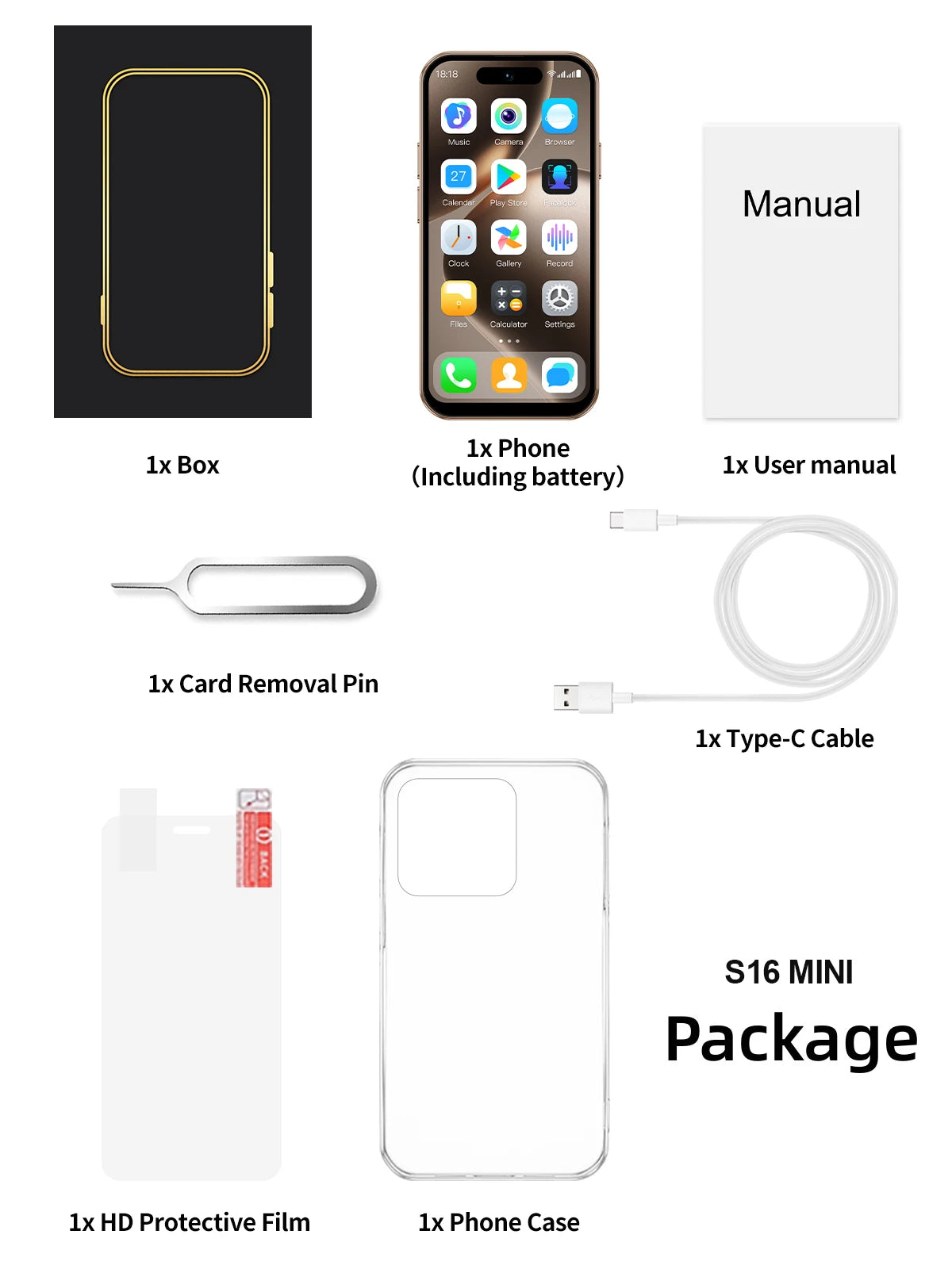 SERVO S16 Mini 4G Network Small Smartphone 2 SIM Standby Android 12.0 System Play Store WiFi GPS 4.0" Screen Palm Cellular Phone