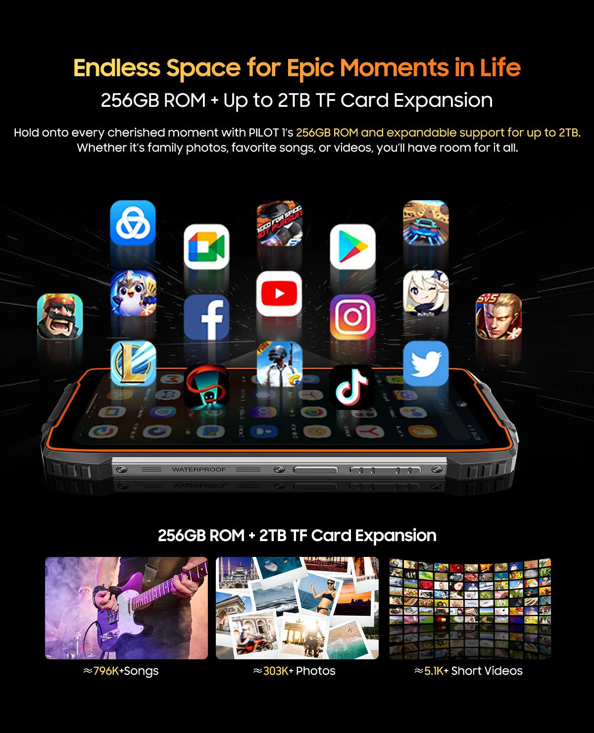 Blackview OSCAL PILOT 1 Rugged Phone, 6GB+ 256GB ,Helio G81 Smartphone Android14, 6.67'' Display Mobile Phone, 15000mAh, NFC