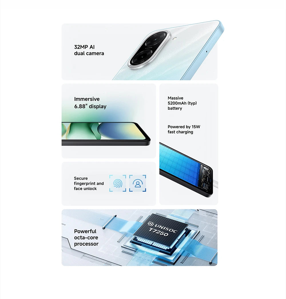 Global Version Xiaomi Redmi A5 Smartphone 32MP AI dual camera 6.88 "120hz Display Seite Finger abdruck 5200mah Schnel