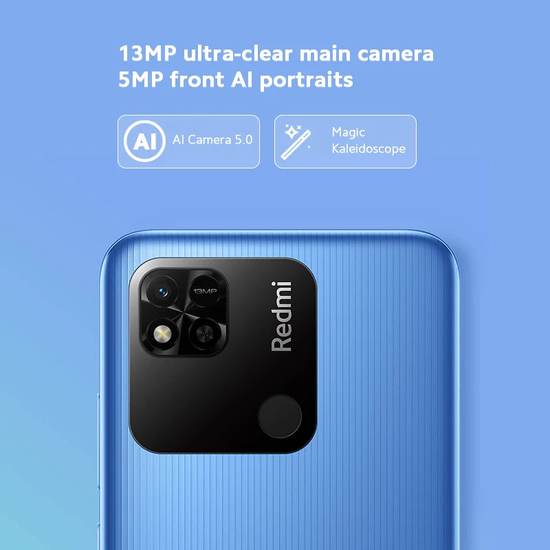 Original Xiaomi Redmi 10A 4G Global Smartphone 4GB 64GB 6.53' HD Display Helio G25 Octa Core 13MP Fingerprint 5000mAh SmartPhone