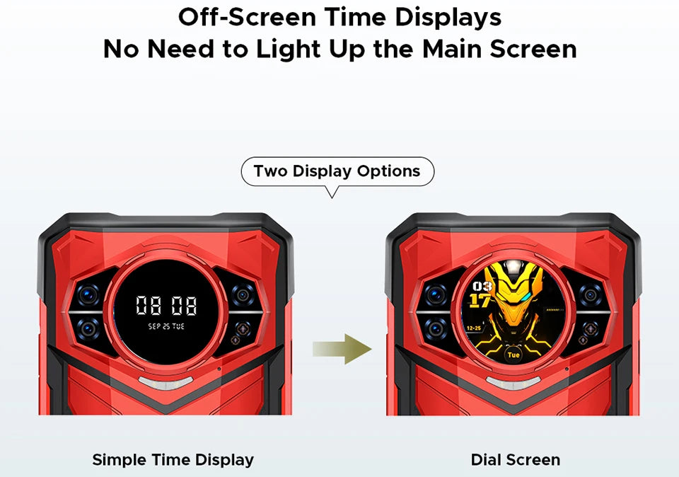 DOOGEE S200 Plus 5G Rugged Phone 1.32" Rear Display AI Image 6.72'' Screen 16GB 512GB 11000 mAh Battery Android 15 Smartphone