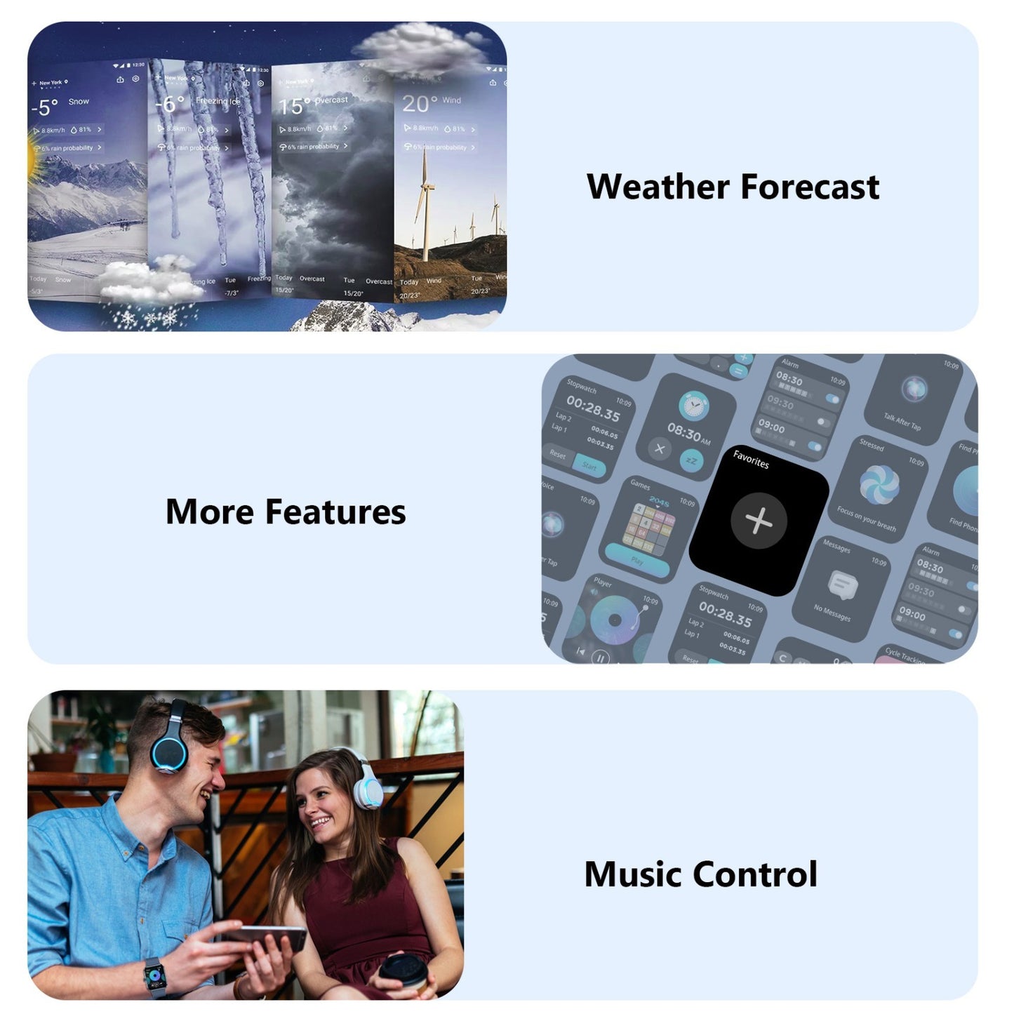 Smart Watch Men/Women, Waterproof Smartwatch Bluetooth Call For iPhone Samsung