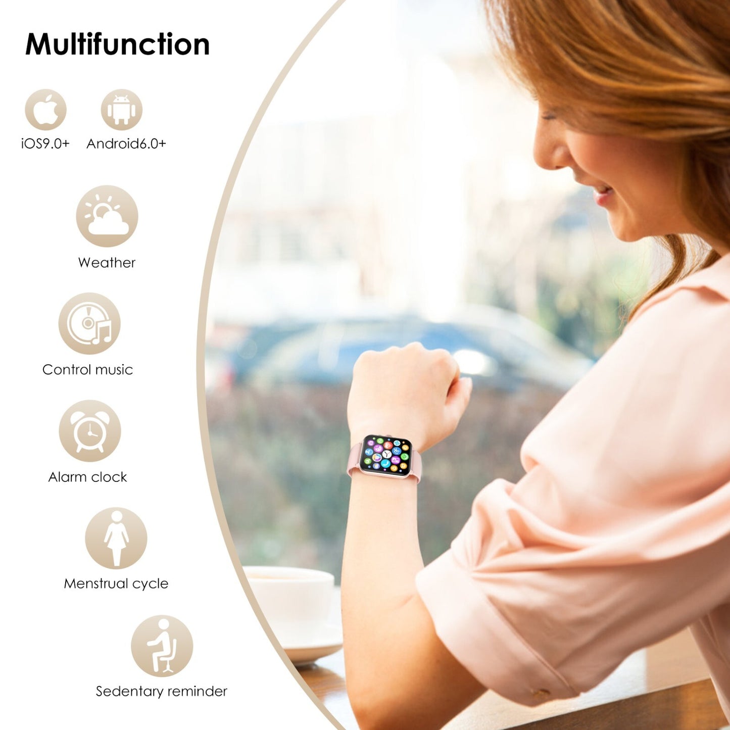 2026 Smart Watch For Men/Women, Waterproof Smartwatch Bluetooth iPhone Samsung