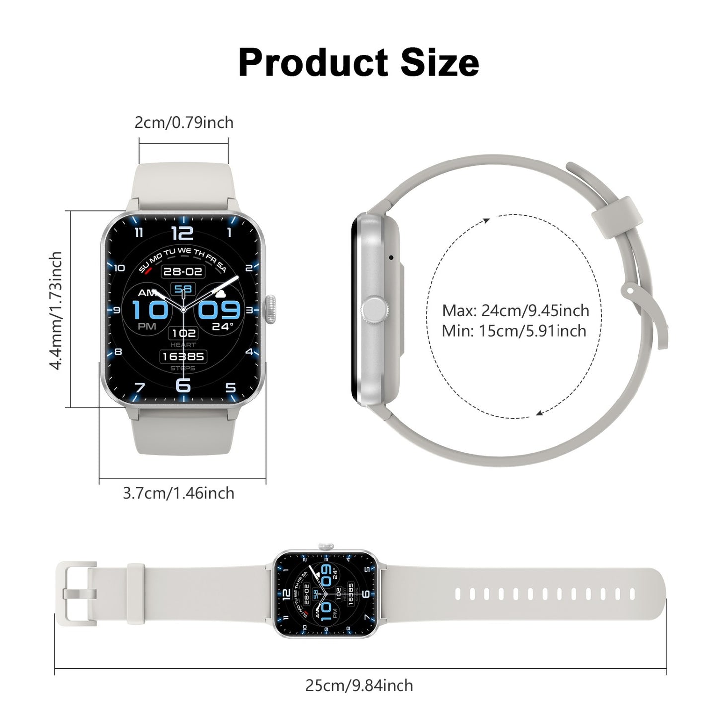 2026 Smart Watch For Men/Women, Waterproof Smartwatch Bluetooth iPhone Samsung