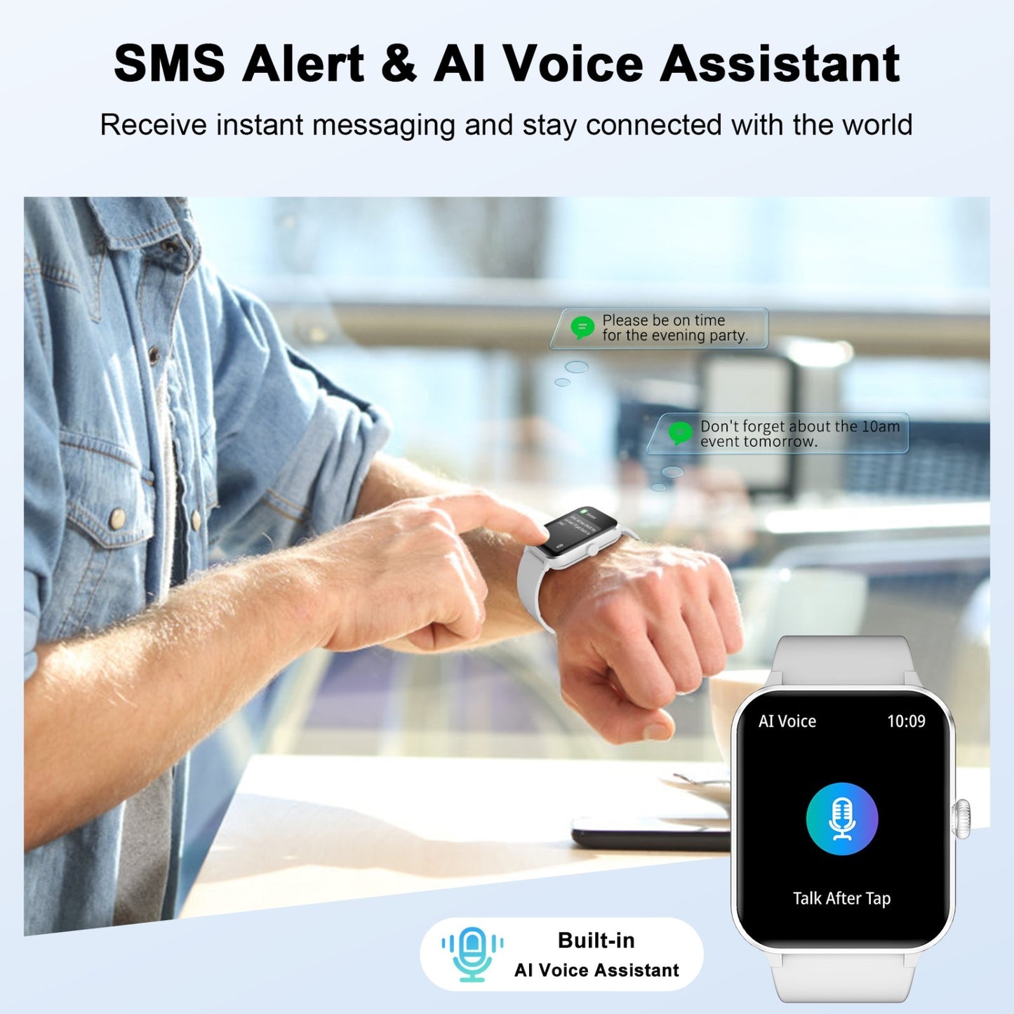 2026 Smart Watch For Men/Women, Waterproof Smartwatch Bluetooth iPhone Samsung