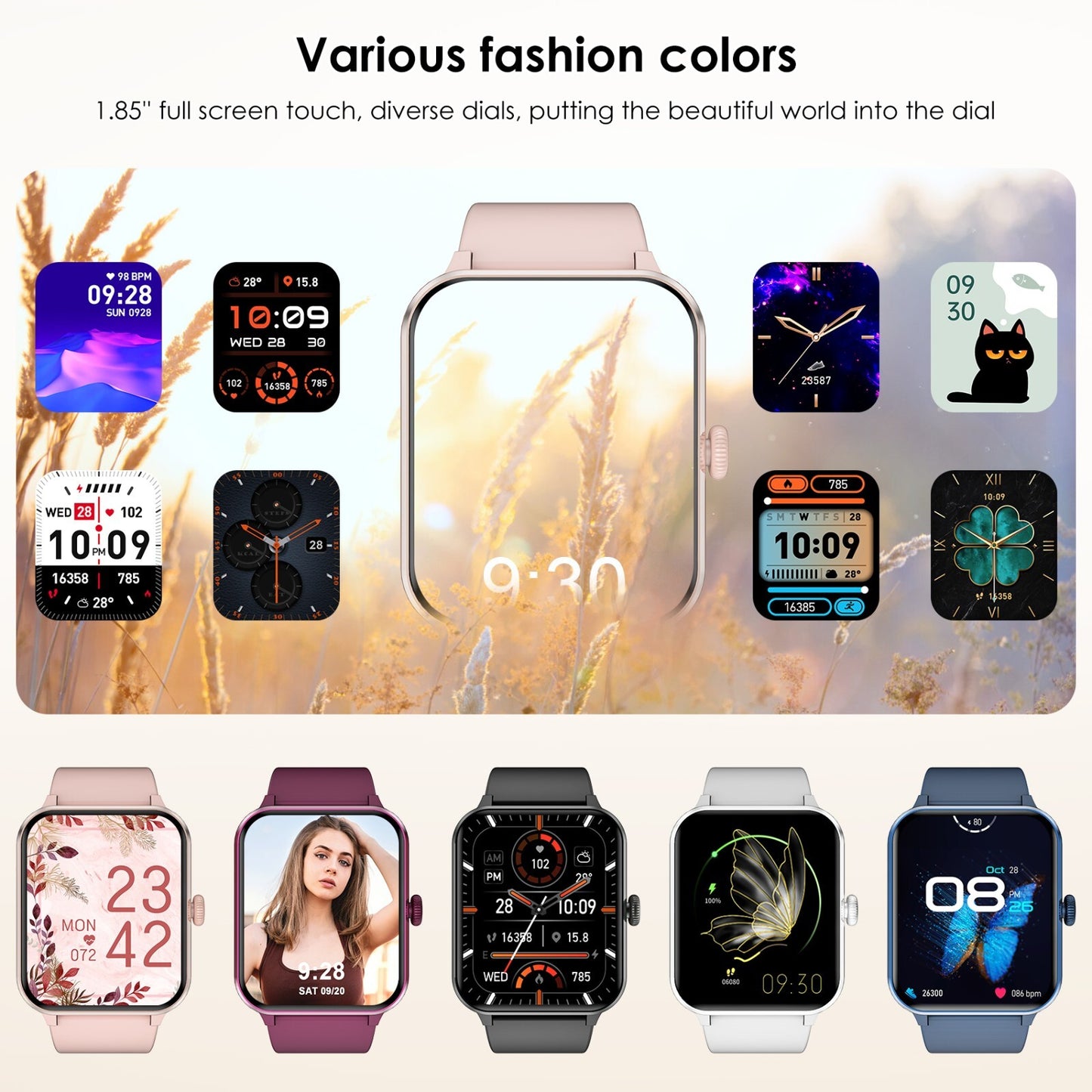 2026 Smart Watch For Men/Women, Waterproof Smartwatch Bluetooth iPhone Samsung