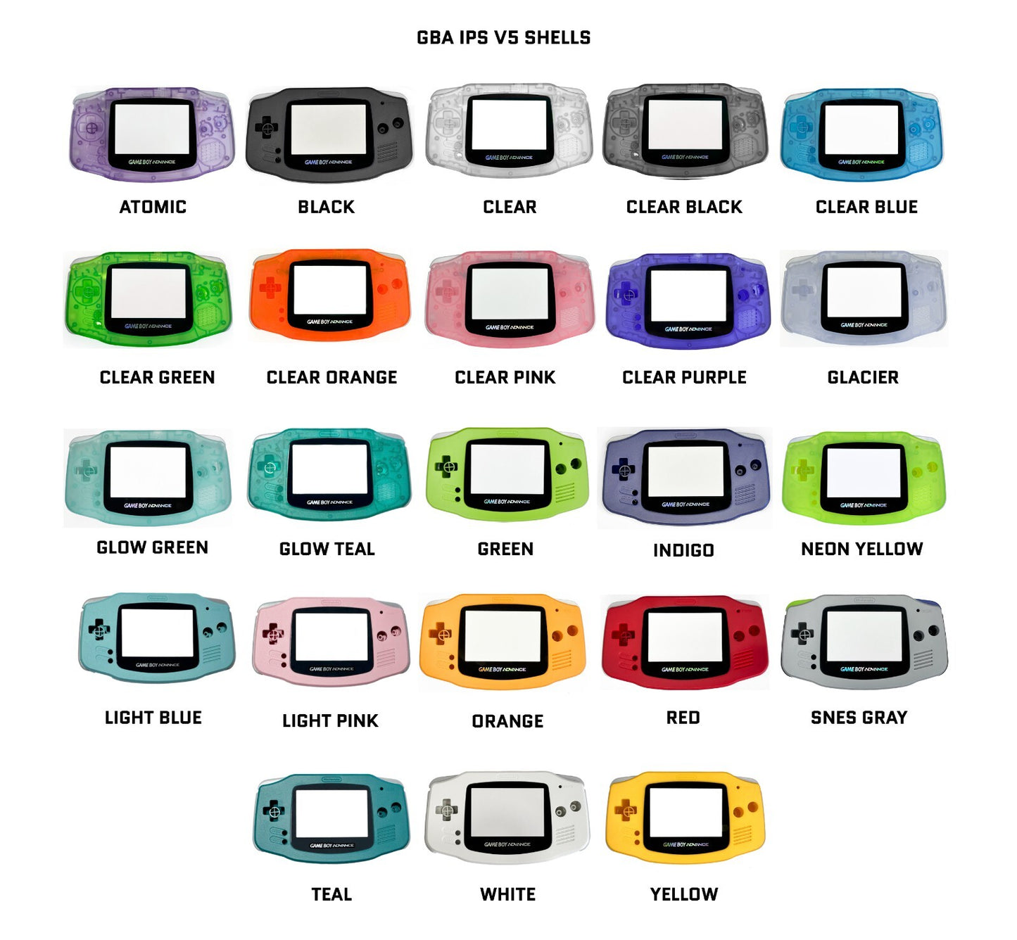 Nintendo Game Boy Advance GBA Backlight V5 IPS LCD System PICK YOUR COLOR