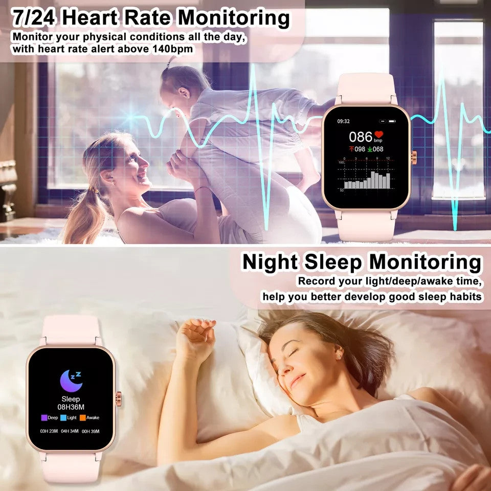 2025 Smart Watch For Men/Women, Waterproof Smartwatch Bluetooth iPhone Samsung