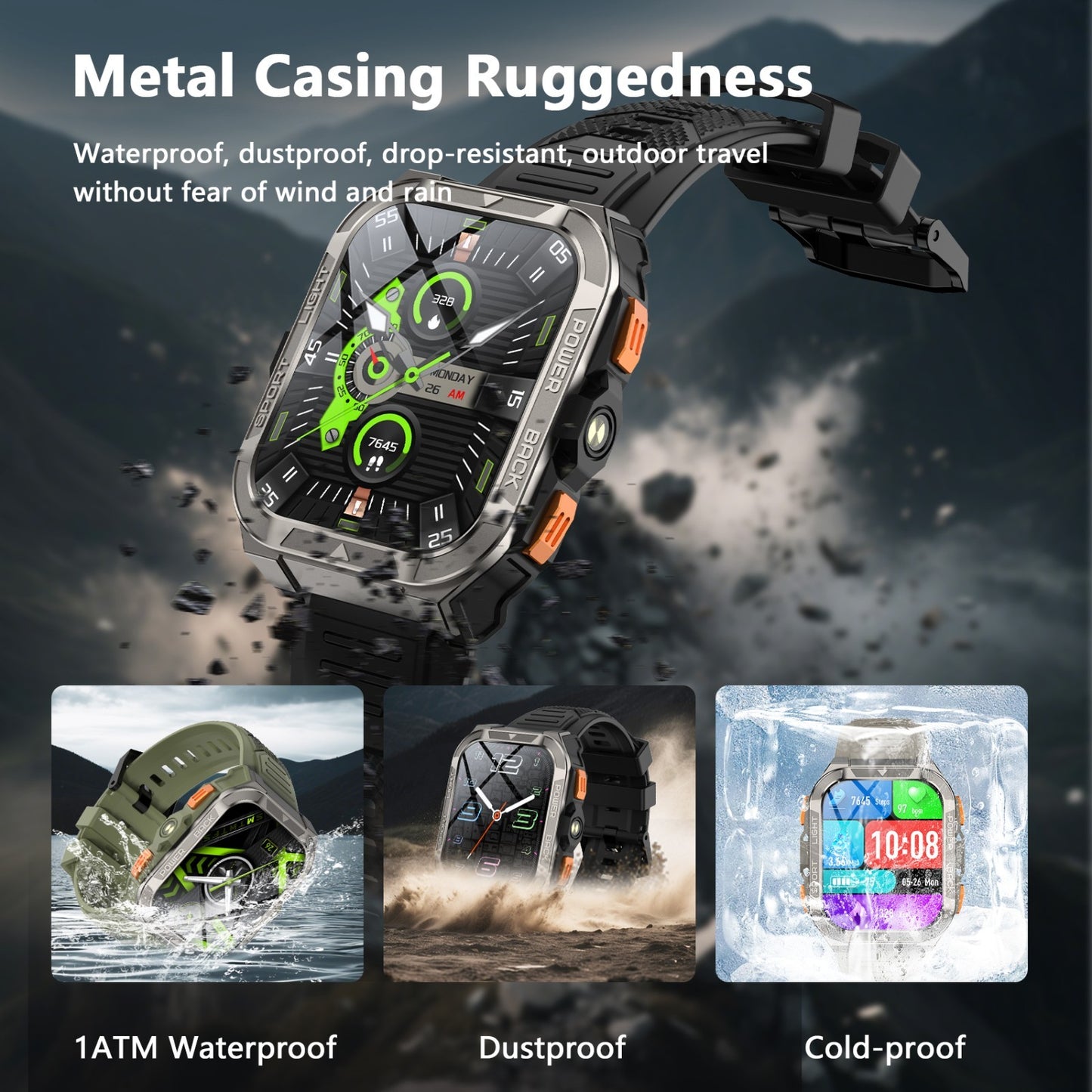 Blackview W80PRO Rugged Smart Watch Men, GPS Position Smartwatch ,AI Translation