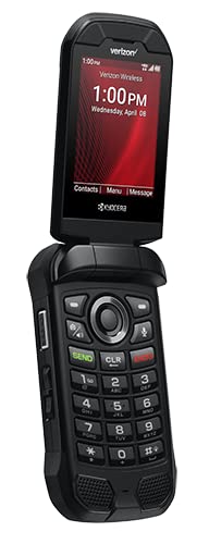Kyocera DuraXV Extreme E4810 Verizon Rugged LTE Flip Basic Cell Phone Camera GPS Black- (Renewed)