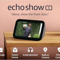 Amazon Echo Show 5, Smart display with 2x the bass and clearer sound, Charcoal