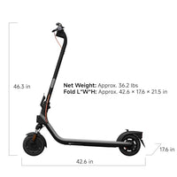 Segway Ninebot E2 Plus II Electric Scooter, 15.5 MPH, 16 Miles Max Range, Front Suspension, 8.1" Shock-Absorbing Tires, Dual Brakes, Scooter for Adults, UL-2272 2271 Certified - Volt-Edge Technologies®