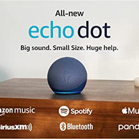 Amazon Echo Dot (newest model), Vibrant sounding Alexa speaker, Great for bedrooms, dining rooms and offices, Deep Sea Blue