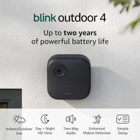 Blink Outdoor 4 – Wireless smart security camera, two-year battery, 1080p HD day and infrared night live view, two-way talk – 5 camera system - Volt-Edge Technologies®