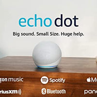 Amazon Echo Dot (newest model), Vibrant sounding Alexa speaker, Great for bedrooms, dining rooms and offices, Glacier White
