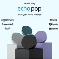 Amazon Echo Pop, Our smallest Alexa speaker, Fits in any room, Charcoal