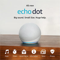 Amazon Echo Dot (newest model), Vibrant sounding Alexa speaker, Great for bedrooms, dining rooms and offices, Glacier White