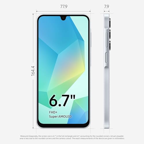 Samsung Galaxy A16 5G A Series, Unlocked Android Smartphone, Large AMOLED Display, Durable Design, Super Fast Charging, Expandable Storage, 5G Connectivity, US Version, 2025, Light Gray